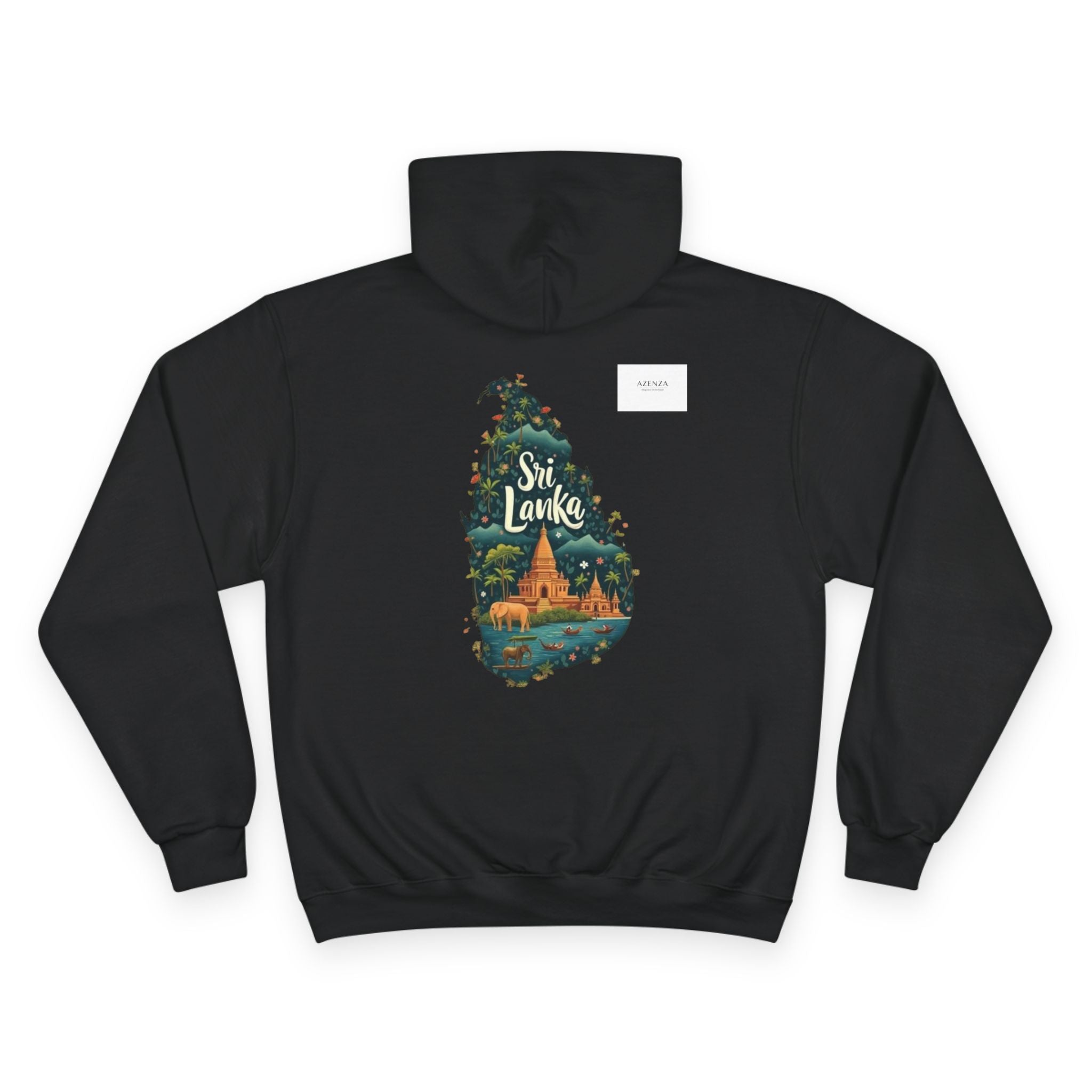 Sri Lanka Elephant Map Hoodie – Travel Souvenir Pullover