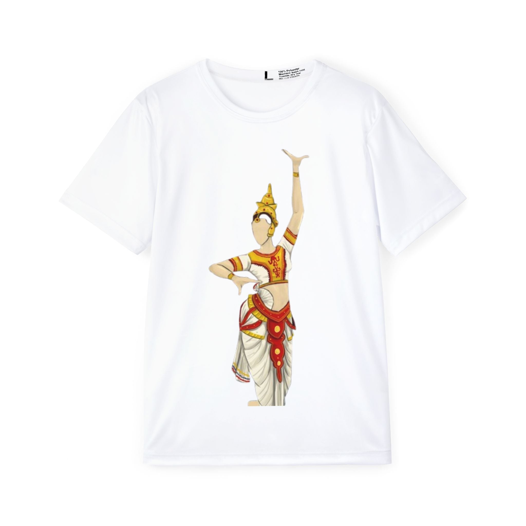 Ethnic Dancer & Colorful Elephant Sports Jersey — Men's Cultural Graphic Athletic Tee
