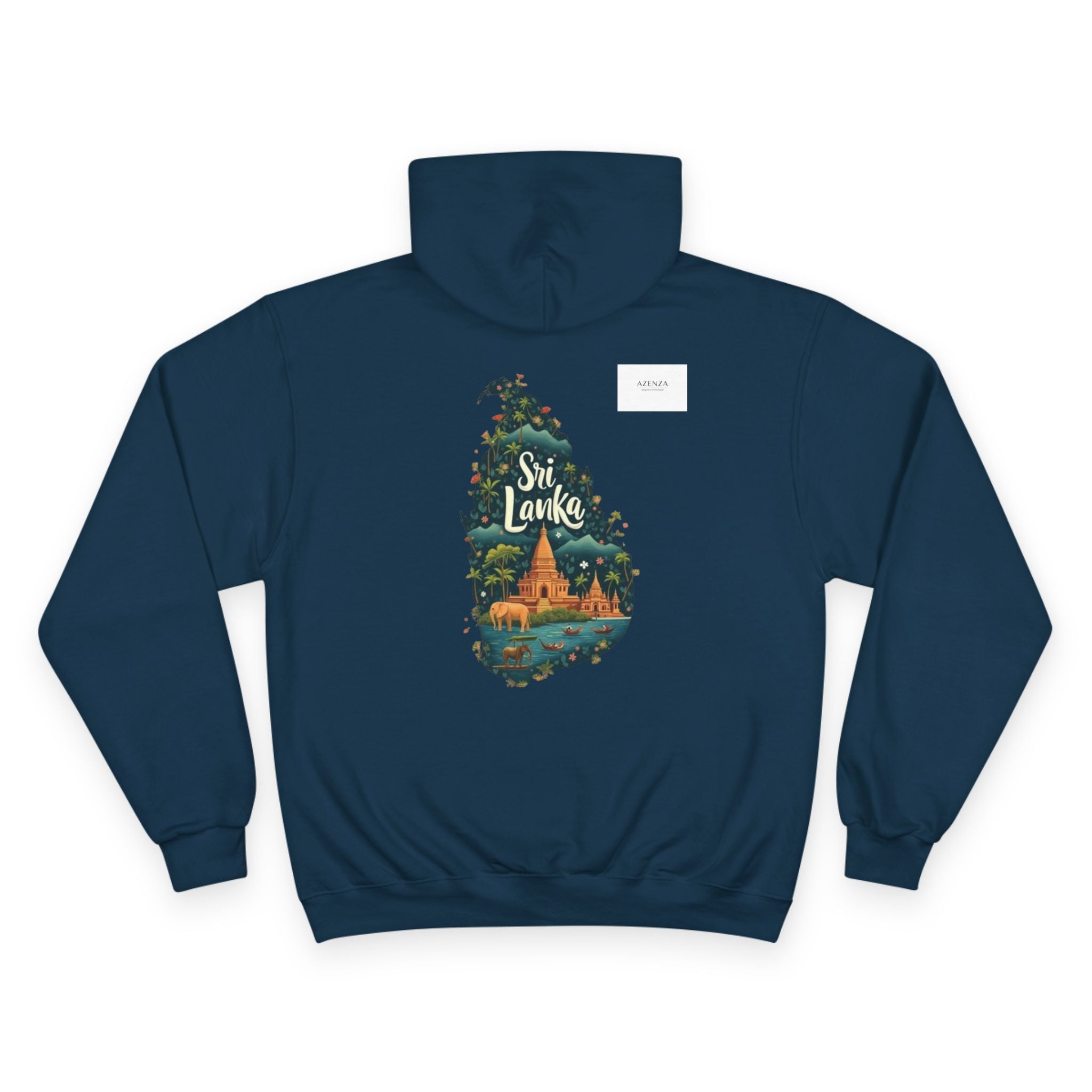 Sri Lanka Elephant Map Hoodie – Travel Souvenir Pullover