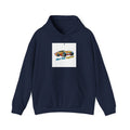 Retro Cartoon Racing Car Hoodie | vintage car illustration, racing flames