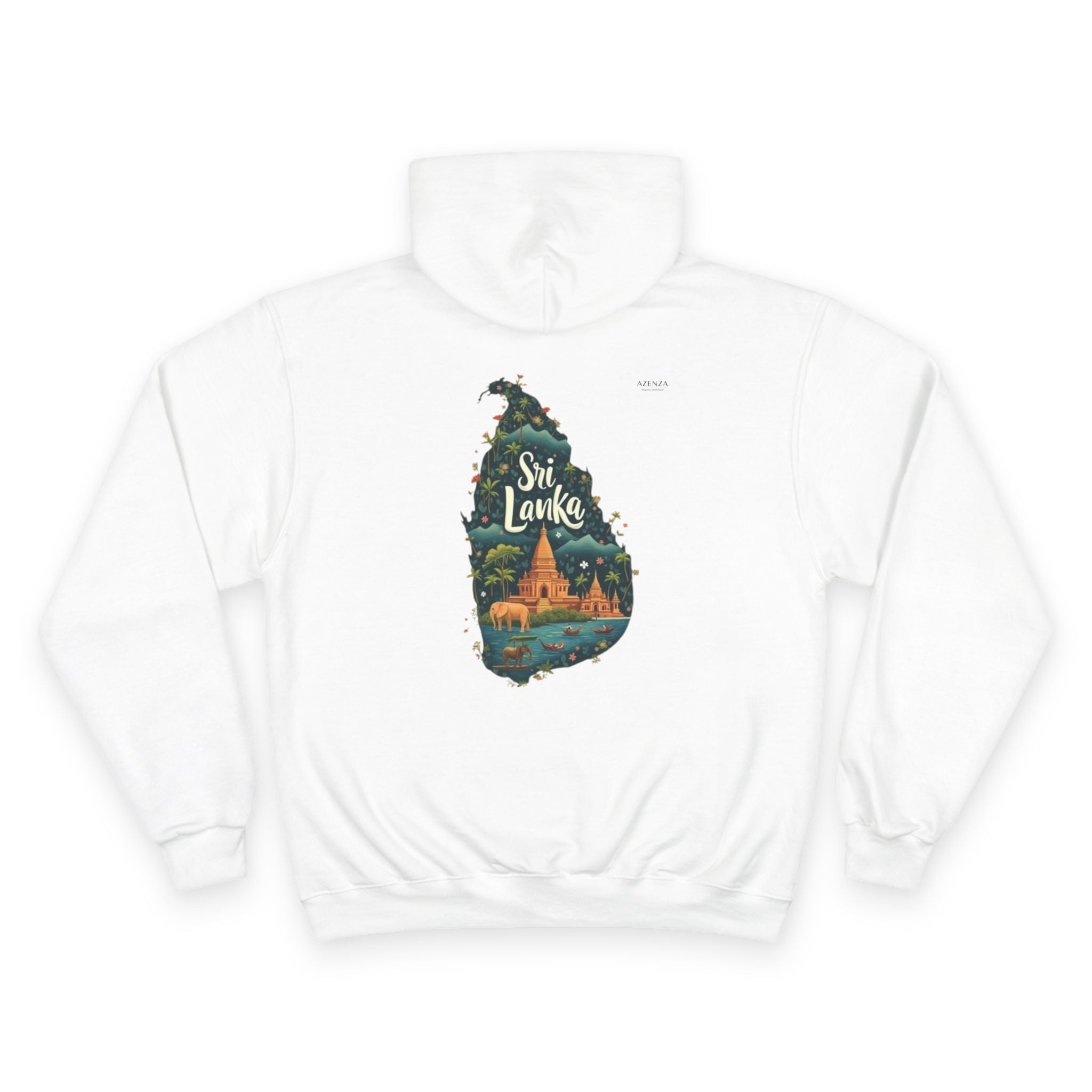 Sri Lanka Elephant Map Hoodie – Travel Souvenir Pullover